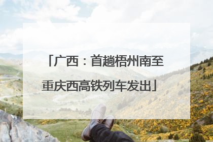 广西：首趟梧州南至重庆西高铁列车发出