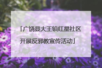 广饶县大王镇红星社区开展反邪教宣传活动