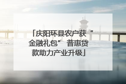 庆阳环县农户获“金融礼包” 普惠贷款助力产业升级