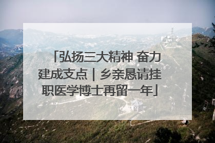 弘扬三大精神 奋力建成支点｜乡亲恳请挂职医学博士再留一年