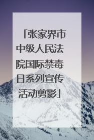 张家界市中级人民法院国际禁毒日系列宣传活动剪影