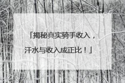 揭秘真实骑手收入，汗水与收入成正比！