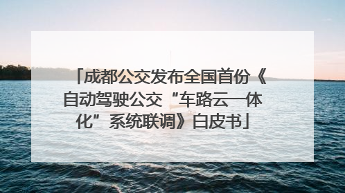 成都公交发布全国首份《自动驾驶公交“车路云一体化”系统联调》白皮书