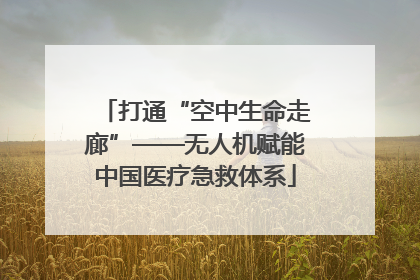 打通“空中生命走廊”——无人机赋能中国医疗急救体系