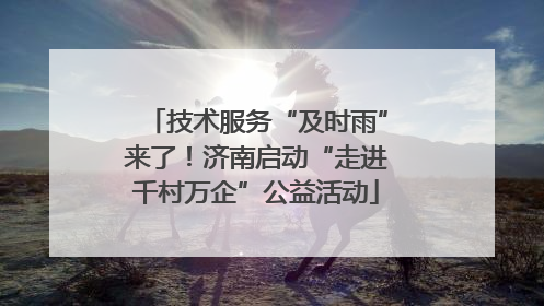 技术服务“及时雨”来了！济南启动“走进千村万企”公益活动