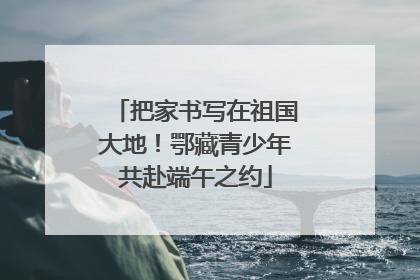 把家书写在祖国大地！鄂藏青少年共赴端午之约