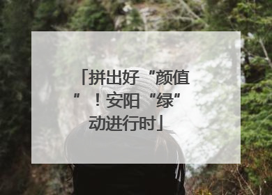 拼出好“颜值”！安阳“绿”动进行时