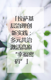拉萨基层治理创新实践：多元共治激活高原“幸福密码”