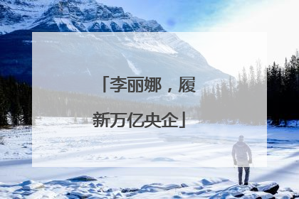 李丽娜，履新万亿央企