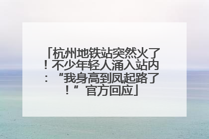 杭州地铁站突然火了！不少年轻人涌入站内：“我身高到凤起路了！”官方回应