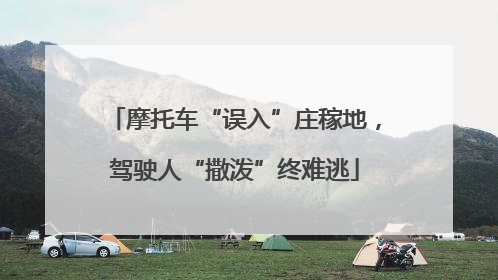 摩托车“误入”庄稼地，驾驶人“撒泼”终难逃