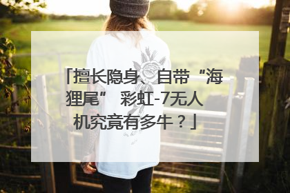 擅长隐身、自带“海狸尾” 彩虹-7无人机究竟有多牛？