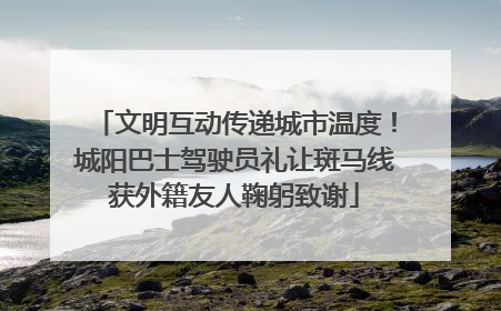文明互动传递城市温度！城阳巴士驾驶员礼让斑马线获外籍友人鞠躬致谢
