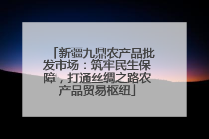 新疆九鼎农产品批发市场：筑牢民生保障，打通丝绸之路农产品贸易枢纽