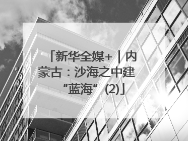 新华全媒+｜内蒙古：沙海之中建“蓝海”(2)