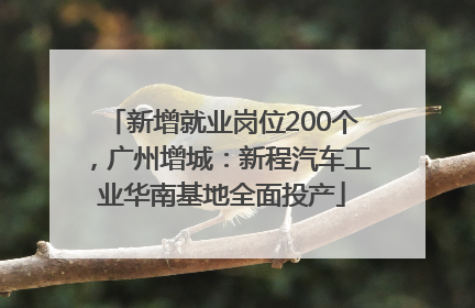 新增就业岗位200个，广州增城：新程汽车工业华南基地全面投产