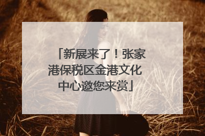 新展来了！张家港保税区金港文化中心邀您来赏