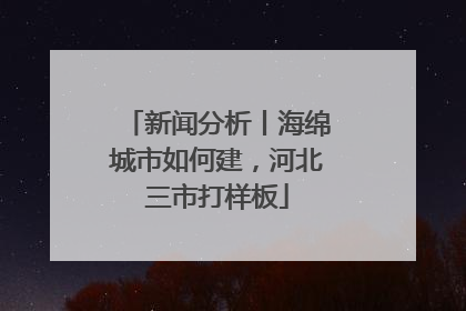 新闻分析丨海绵城市如何建，河北三市打样板