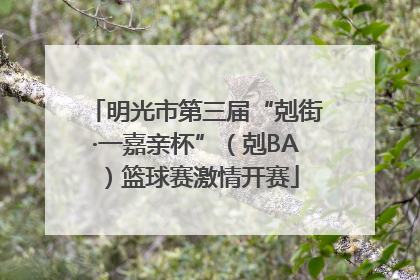 明光市第三届“剋街·一嘉亲杯”（剋BA）篮球赛激情开赛