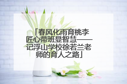 春风化雨育桃李 匠心带班显智慧——记浮山学校徐若兰老师的育人之路