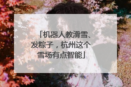 机器人教滑雪、发粽子，杭州这个雪场有点智能