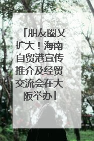 朋友圈又扩大！海南自贸港宣传推介及经贸交流会在大阪举办