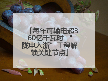 每年可输电超360亿千瓦时 “陇电入浙”工程解锁关键节点