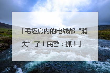 毛坯房内的电线都“消失”了！民警：抓！