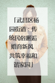 武昌区杨园街道：传统民俗邂逅婚育新风 共筑幸福和谐家园