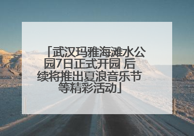 武汉玛雅海滩水公园7日正式开园 后续将推出夏浪音乐节等精彩活动