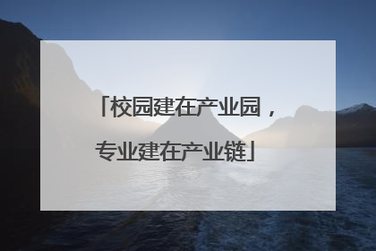 校园建在产业园，专业建在产业链