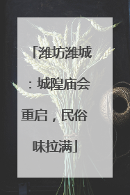 潍坊潍城：城隍庙会重启，民俗味拉满