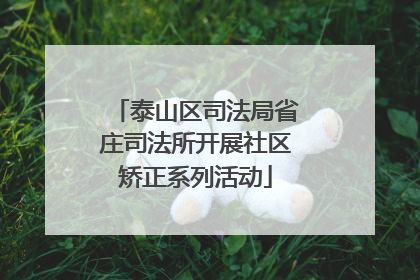 泰山区司法局省庄司法所开展社区矫正系列活动