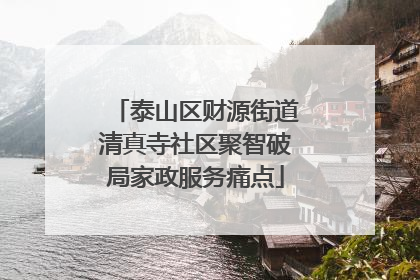 泰山区财源街道清真寺社区聚智破局家政服务痛点