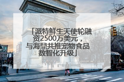 派特鲜生天使轮融资2500万美元，与海鼎共推宠物食品数智化升级