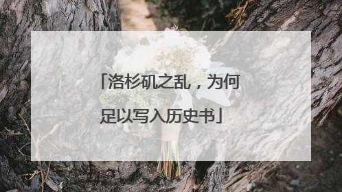 洛杉矶之乱，为何足以写入历史书