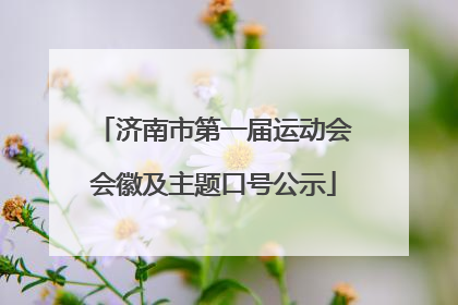济南市第一届运动会会徽及主题口号公示