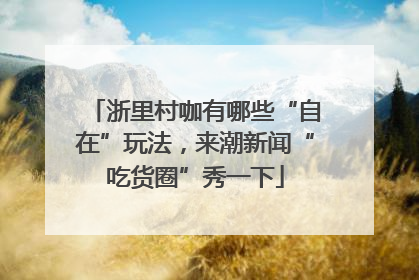 浙里村咖有哪些“自在”玩法，来潮新闻“吃货圈”秀一下