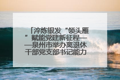 淬炼银发“领头雁”赋能党建新征程——泉州市举办离退休干部党支部书记能力建设专题培训