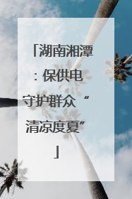 湖南湘潭：保供电 守护群众“清凉度夏”