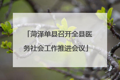 菏泽单县召开全县医务社会工作推进会议
