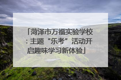菏泽市万福实验学校：主题“乐考”活动开启趣味学习新体验