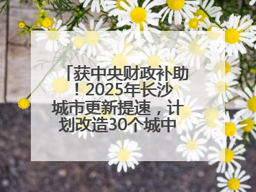 获中央财政补助！2025年长沙城市更新提速，计划改造30个城中村项目