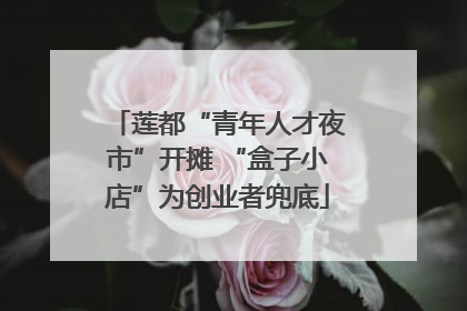 莲都“青年人才夜市”开摊 “盒子小店”为创业者兜底