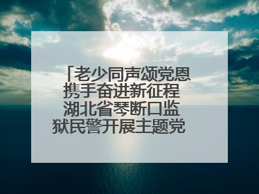 老少同声颂党恩 携手奋进新征程 湖北省琴断口监狱民警开展主题党日活动