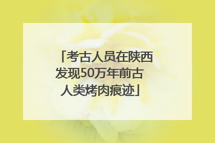 考古人员在陕西发现50万年前古人类烤肉痕迹