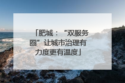 肥城：“双服务圈”让城市治理有力度更有温度