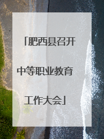 肥西县召开中等职业教育工作大会