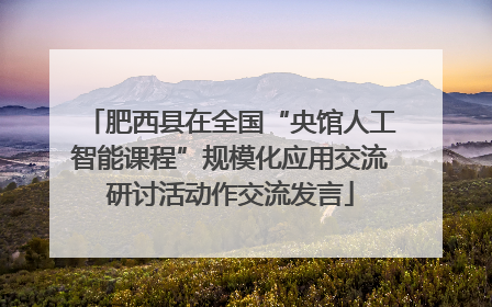 肥西县在全国“央馆人工智能课程”规模化应用交流研讨活动作交流发言