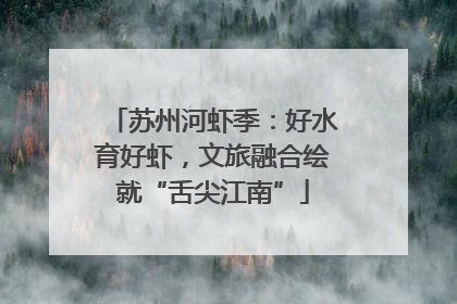 苏州河虾季：好水育好虾，文旅融合绘就“舌尖江南”